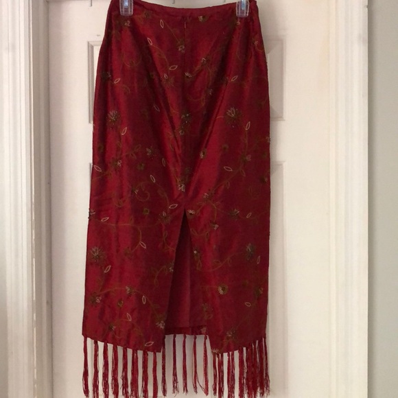 [Lillie Rubin] embroidered skirt - Picture 4 of 7